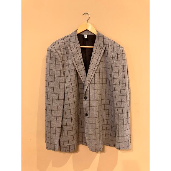 ONLY & SONS Other - Only & Sons Plaid Gray Grey Black Blazer Sports Coat Slim XXL Mens, Lined